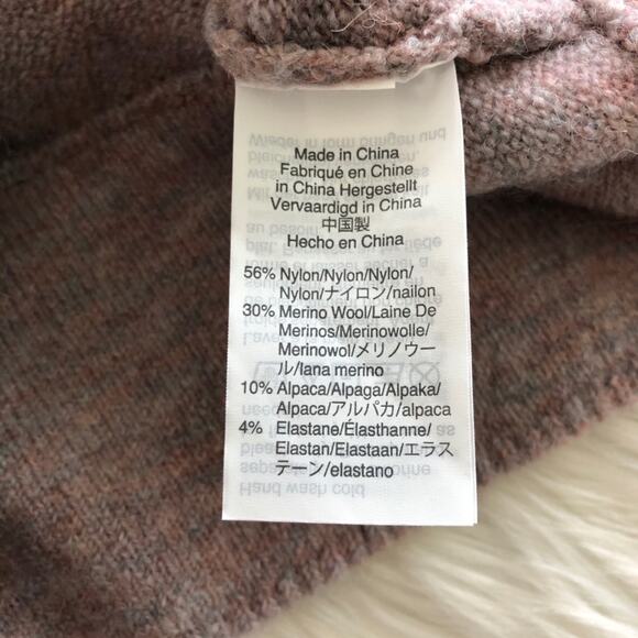 Madewell Wrap-Front Pullover Sweater Coziest Yarn Size S Pink Wool Alpaca EUC - Picture 6 of 10